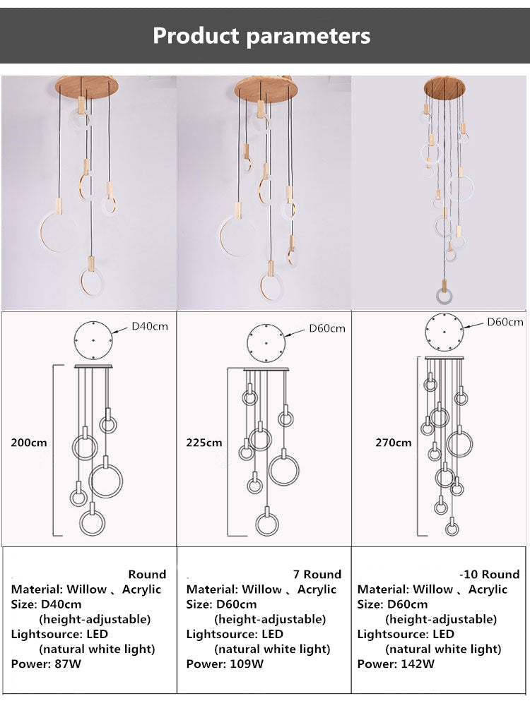 Acrylic Ring chandelier