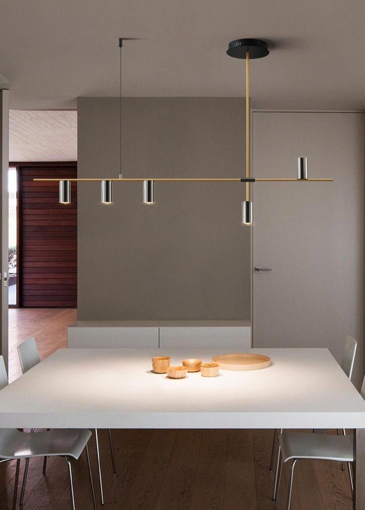 Multi directional Gold and Black Chandelier - Aleo Decor