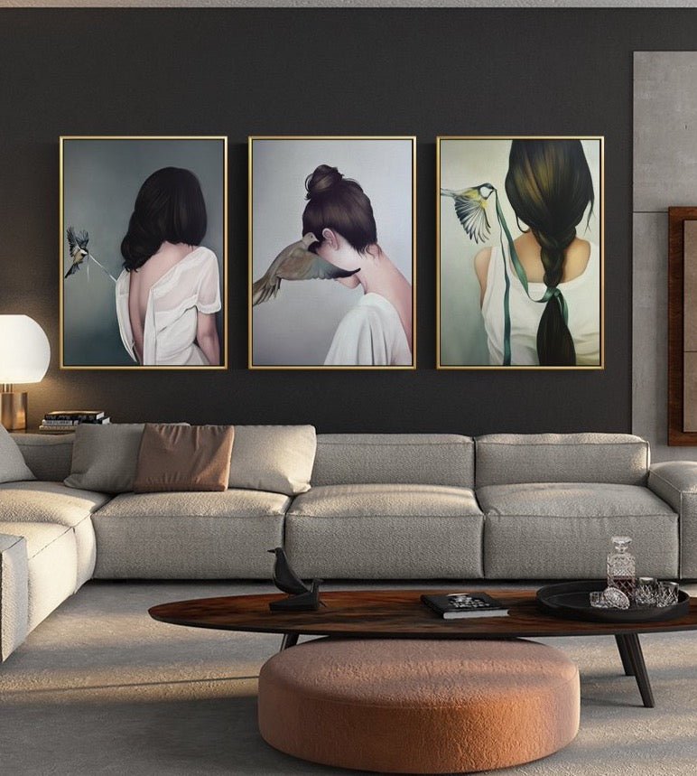 The Girl and a Bird - Aleo Decor