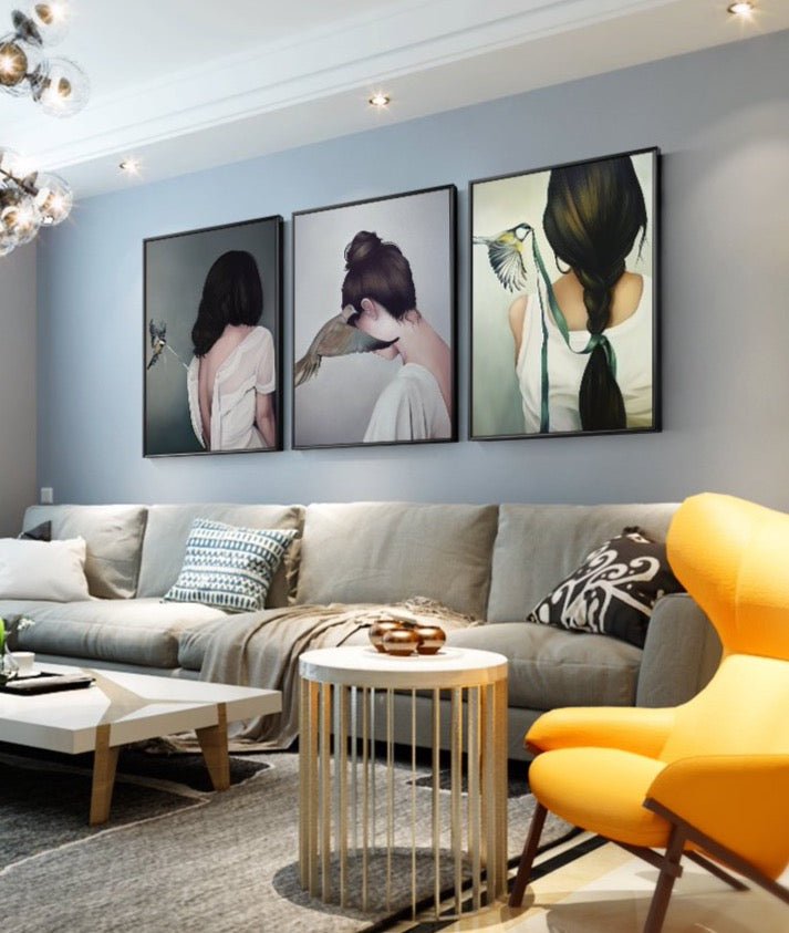 The Girl and a Bird - Aleo Decor
