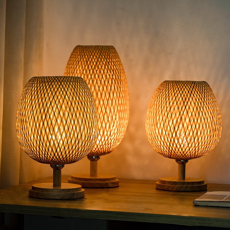 Bamboo Table Lamp - Aleo Decor