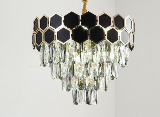 Black Crystal chandelier - Aleo Decor