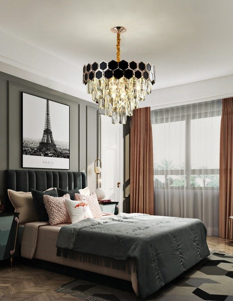 Black Crystal chandelier - Aleo Decor