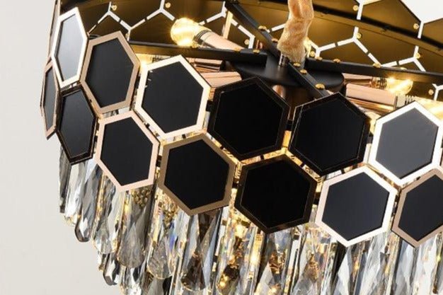Black Crystal chandelier - Aleo Decor
