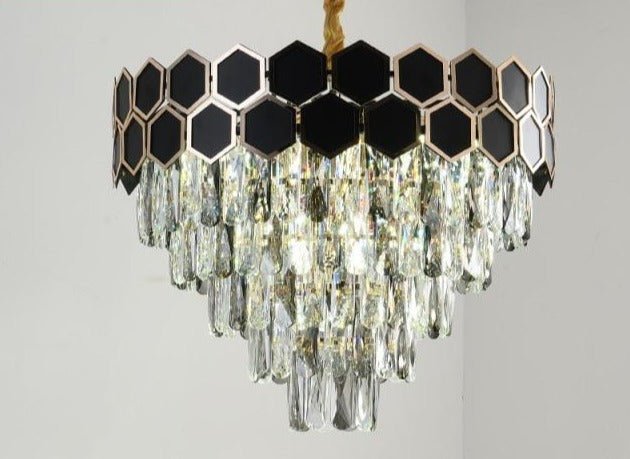 Black Crystal chandelier - Aleo Decor