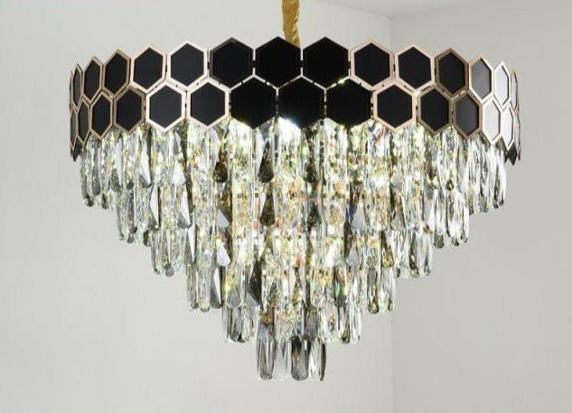 Black Crystal chandelier - Aleo Decor