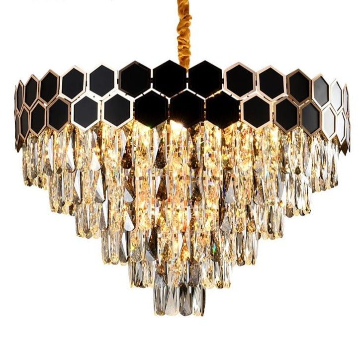 Black Crystal chandelier - Aleo Decor