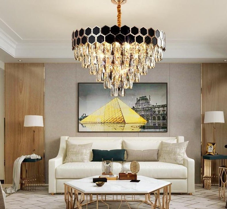 Black Crystal chandelier - Aleo Decor