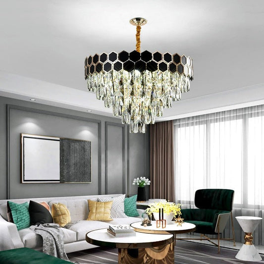 Black Crystal chandelier - Aleo Decor