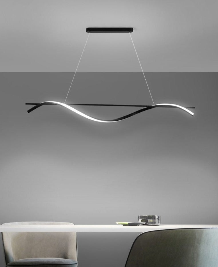 Black Wave Chandelier - Aleo Decor