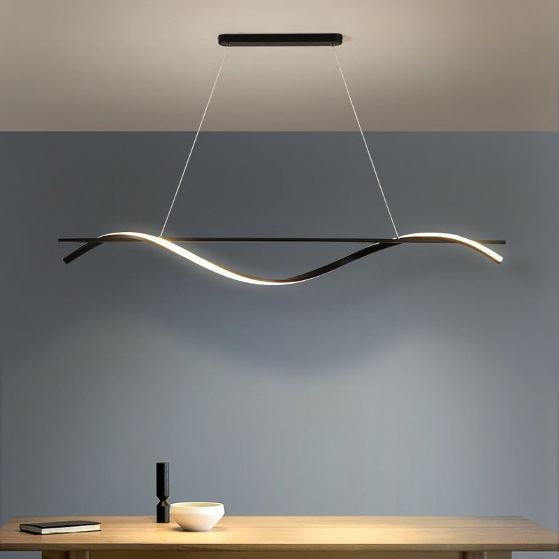 Black Wave Chandelier - Aleo Decor