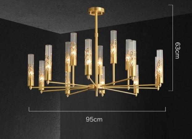 Copper Pipes chandelier - Aleo Decor