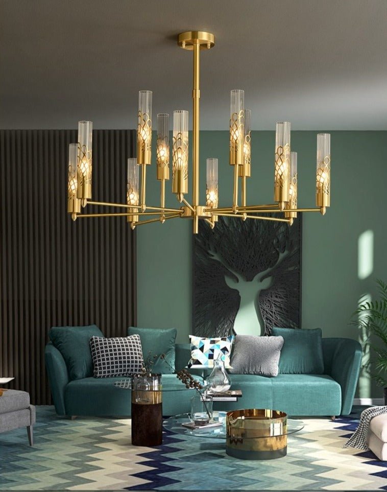 Copper Pipes chandelier - Aleo Decor