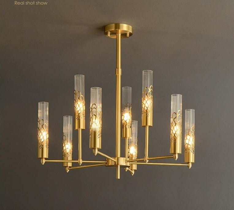 Copper Pipes chandelier - Aleo Decor