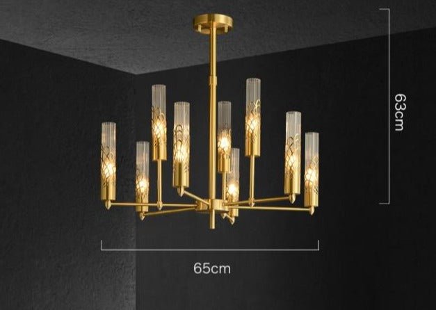 Copper Pipes chandelier - Aleo Decor