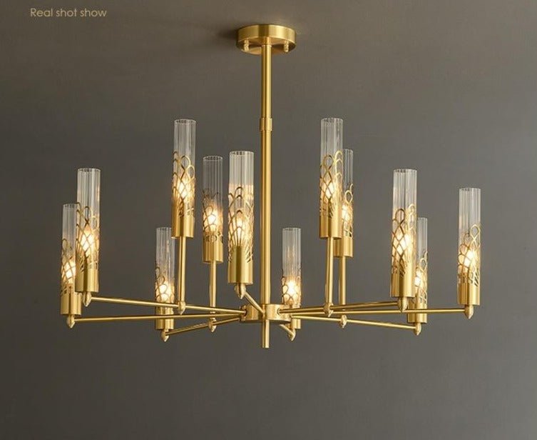 Copper Pipes chandelier - Aleo Decor