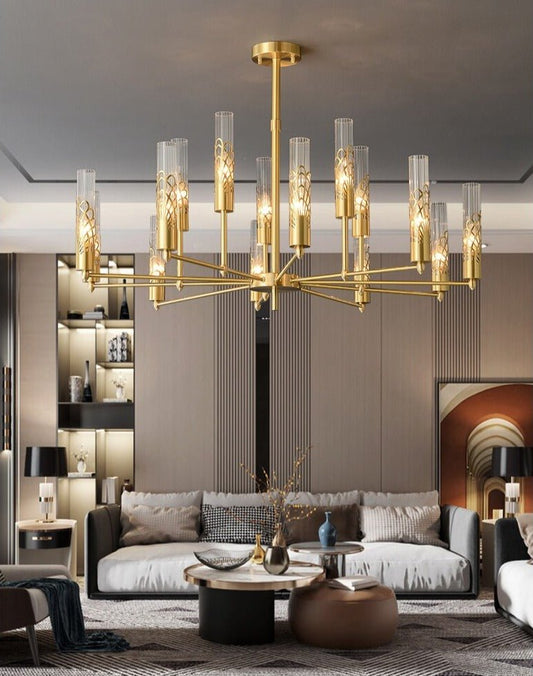 Copper Pipes chandelier - Aleo Decor