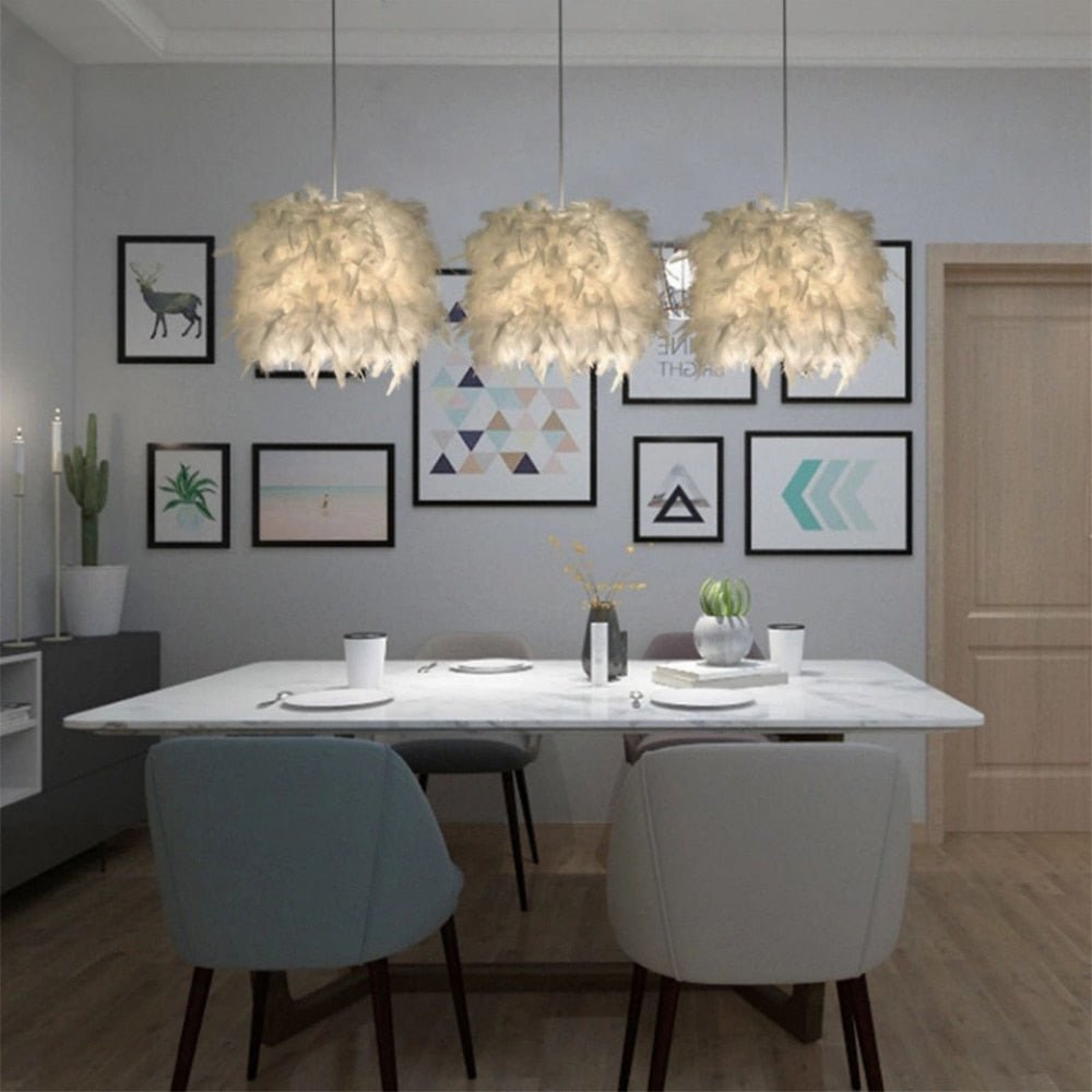 Feather Droplight Lamp - Aleo Decor