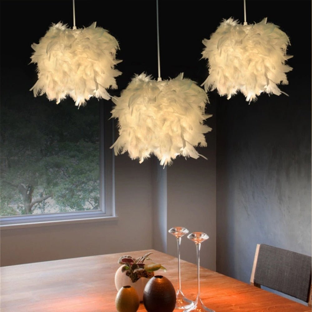 Feather Droplight Lamp - Aleo Decor