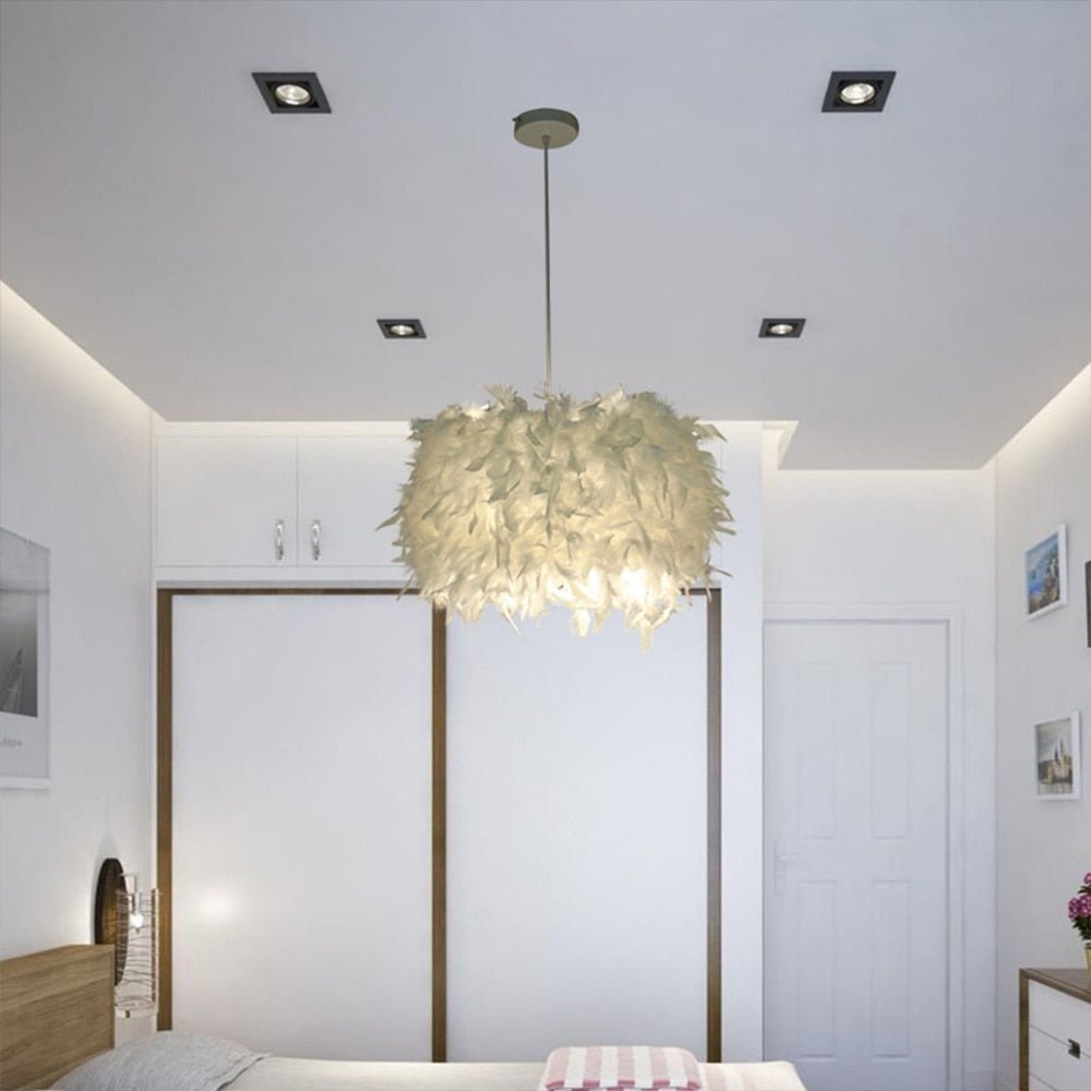 Feather Droplight Lamp - Aleo Decor