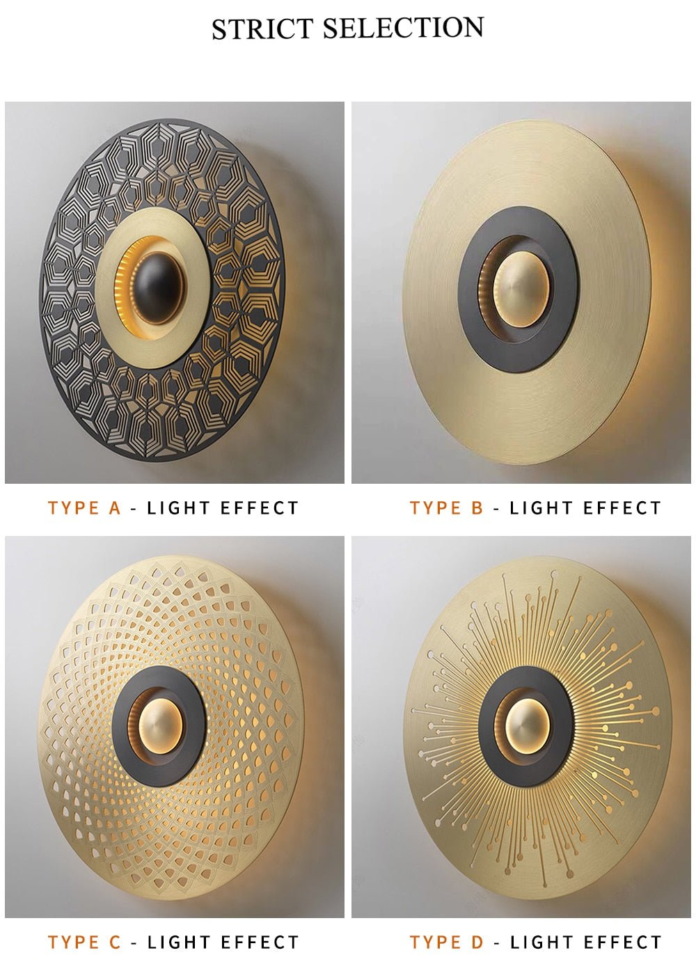 Gold wall Sconce - Aleo Decor