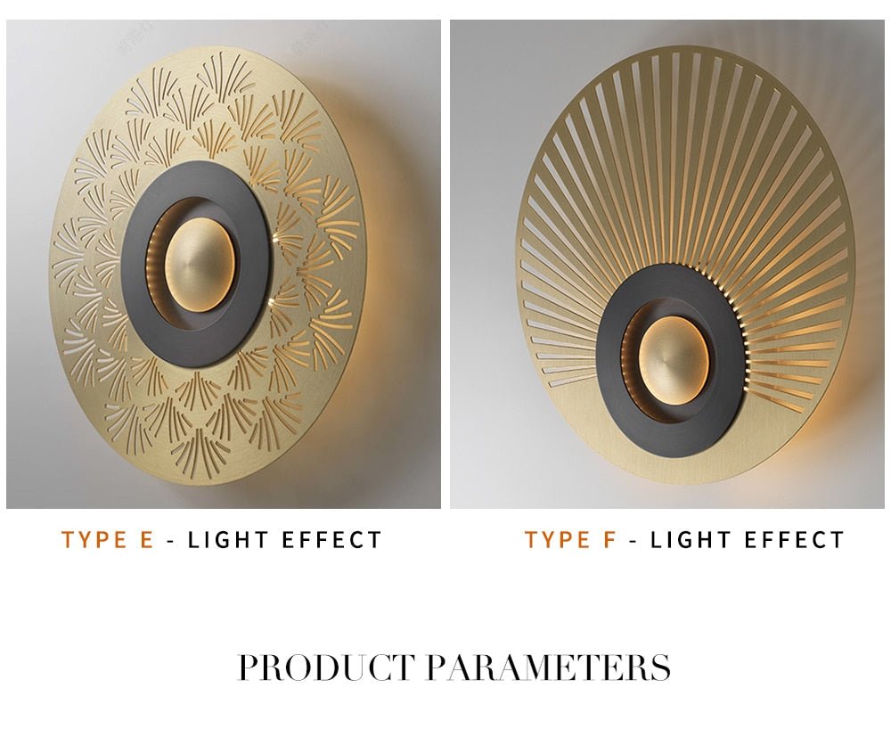 Gold wall Sconce - Aleo Decor