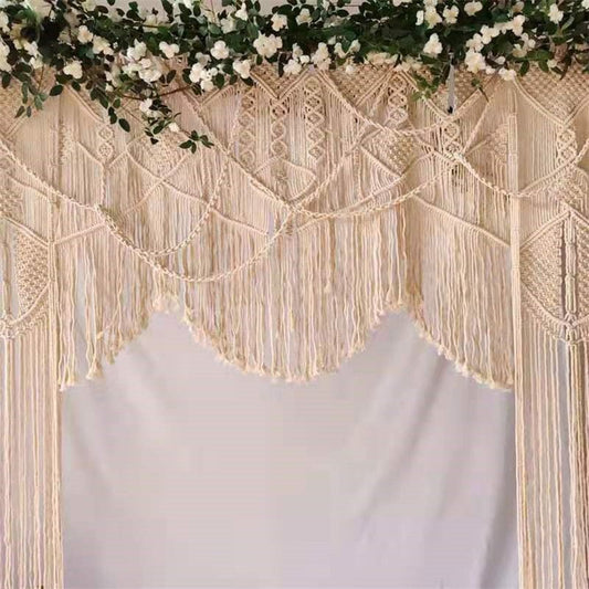 Macrame Backdrop Curtain - Aleo Decor