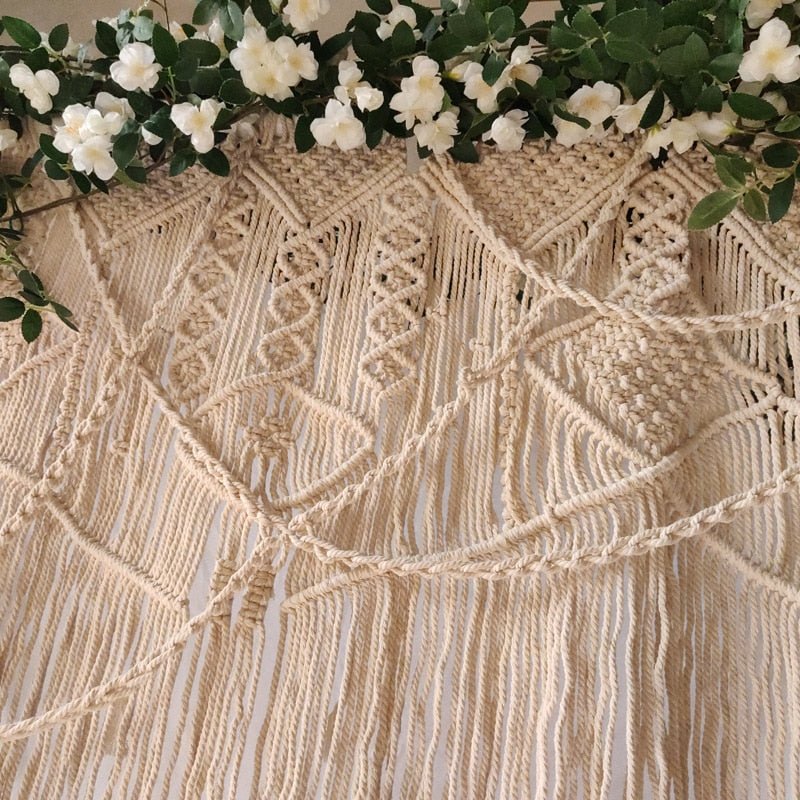 Macrame Backdrop Curtain - Aleo Decor