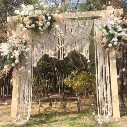 Macrame Backdrop Curtain - Aleo Decor