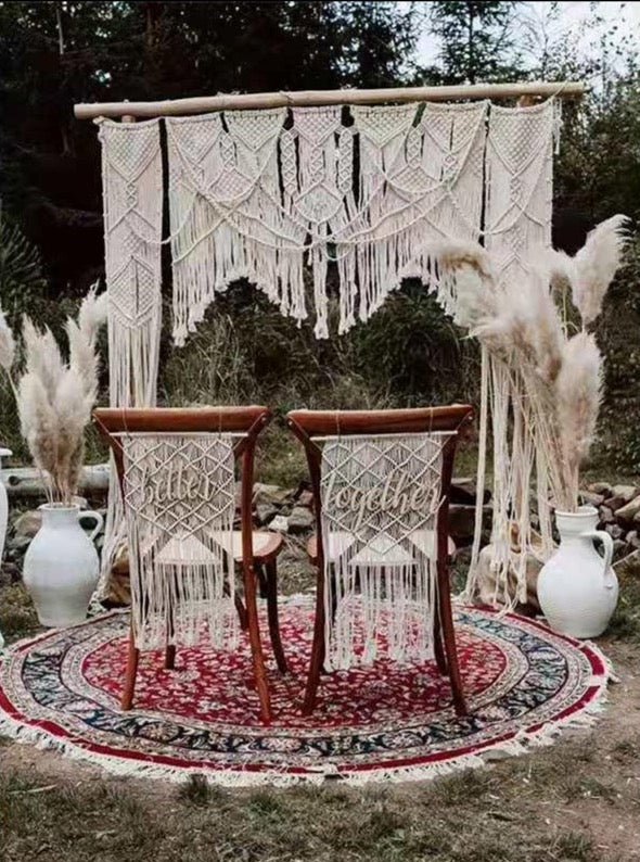 Macrame Backdrop Curtain - Aleo Decor