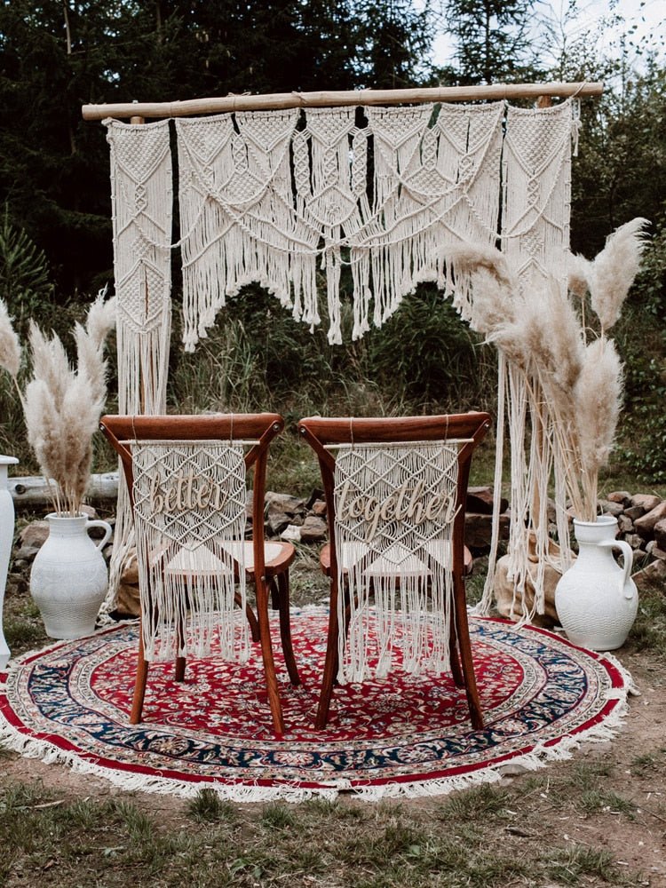 Macrame Backdrop Curtain - Aleo Decor