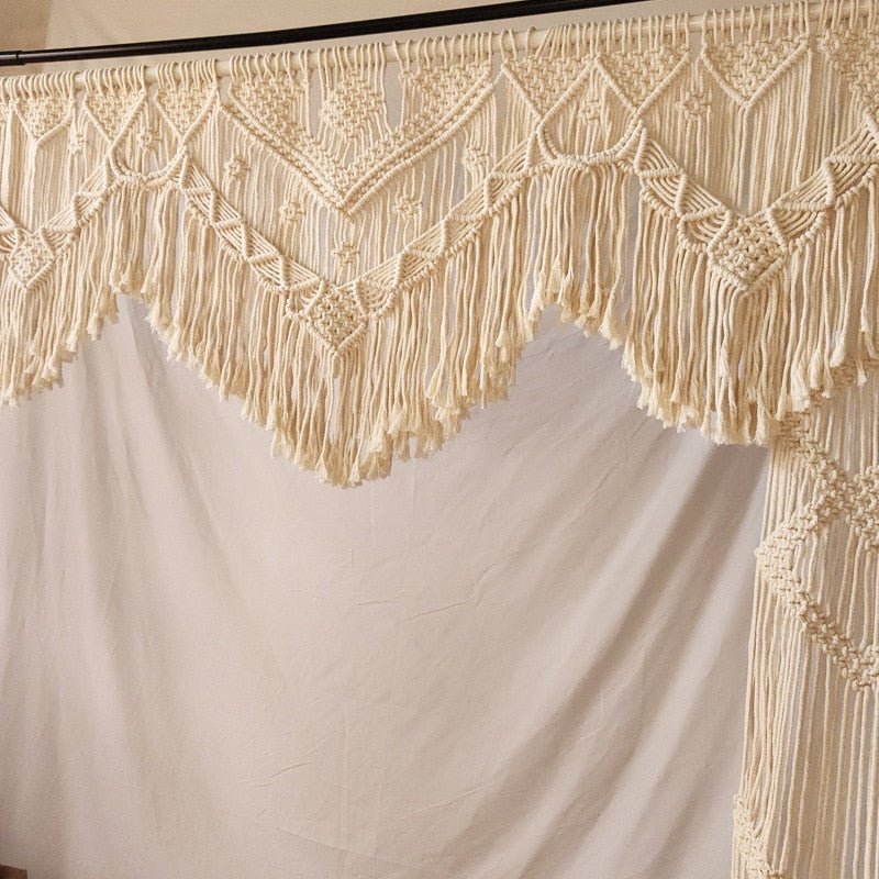 Macrame Backdrop Curtain - Aleo Decor