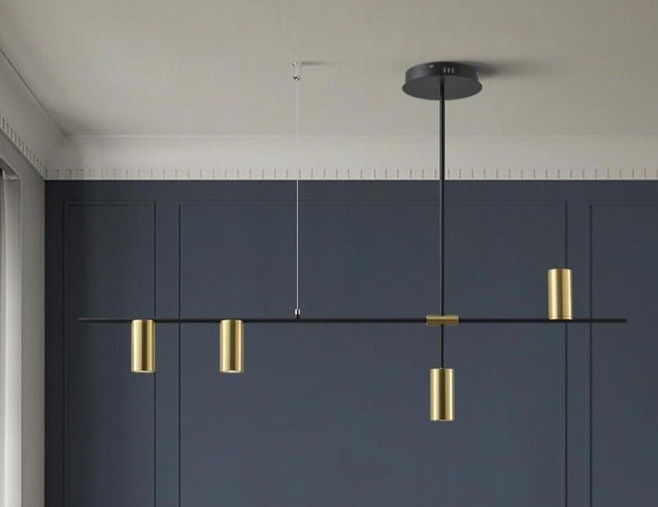 Multi directional Gold and Black Chandelier - Aleo Decor