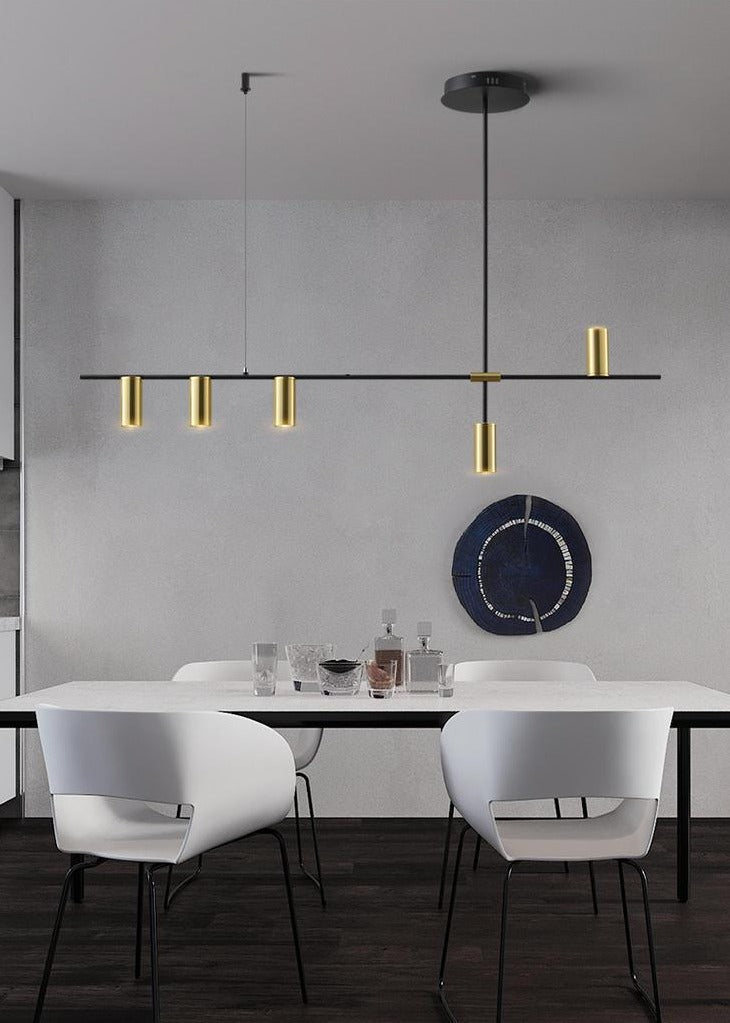 Multi directional Gold and Black Chandelier - Aleo Decor