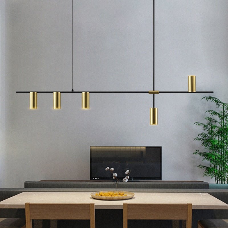 Multi directional Gold and Black Chandelier - Aleo Decor