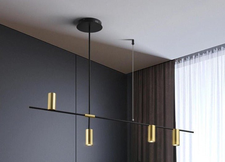 Multi directional Gold and Black Chandelier - Aleo Decor