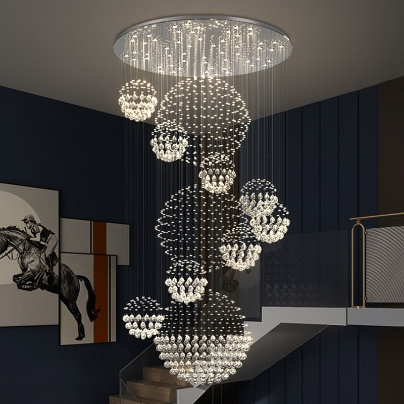 Orbital Crystal Chandelier - Aleo Decor