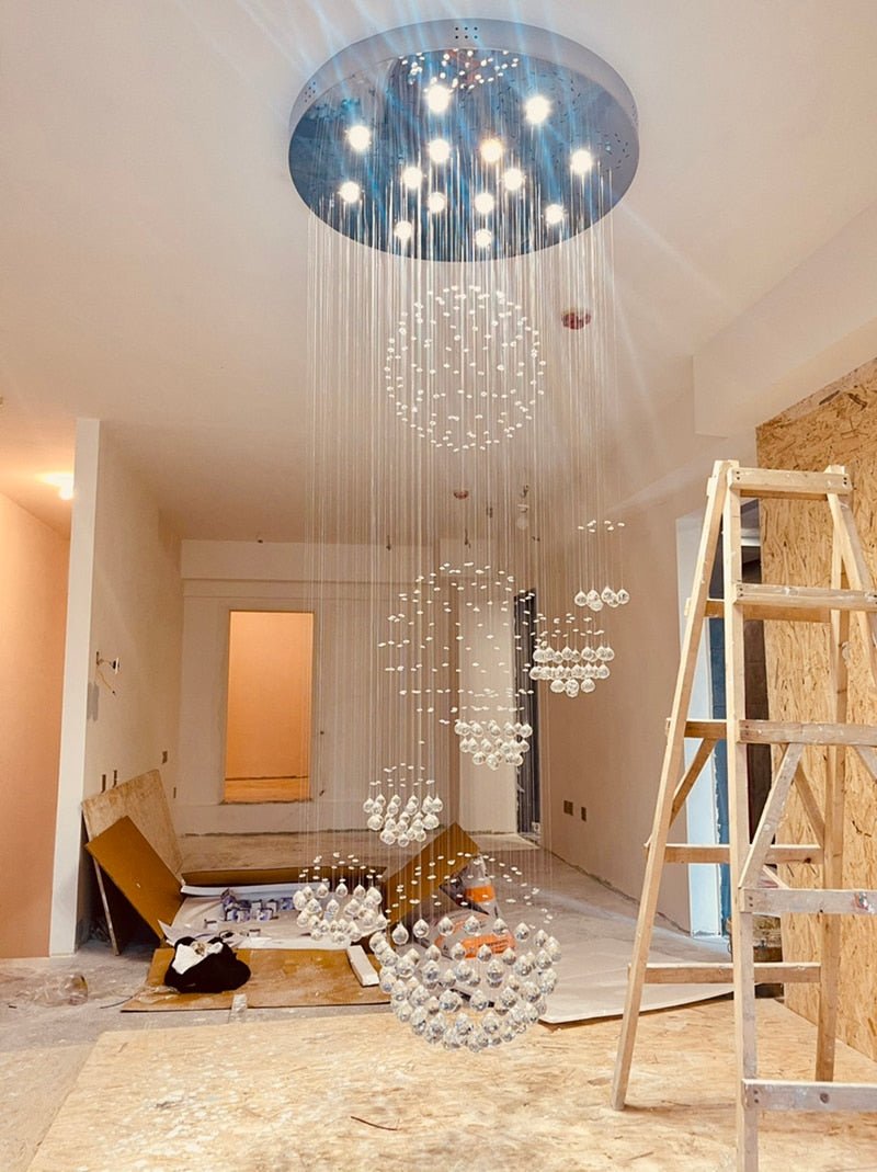 Orbital Crystal Chandelier - Aleo Decor