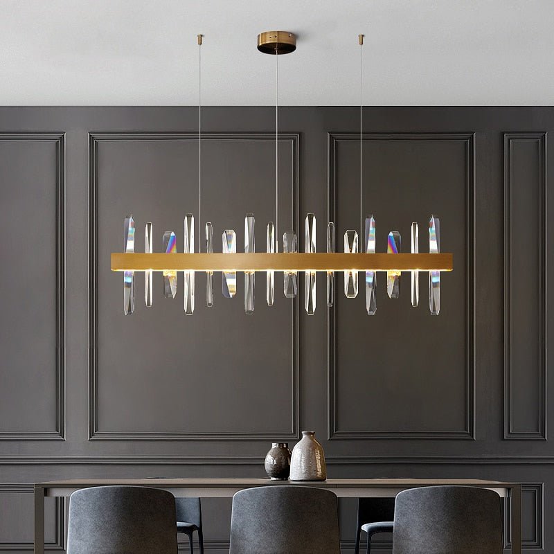 Rectangular Crystal chandelier - Aleo Decor