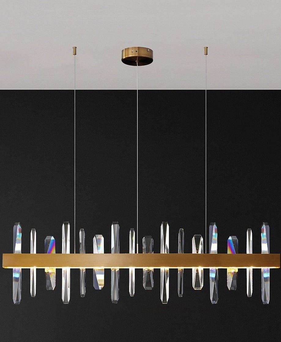 Rectangular Crystal chandelier - Aleo Decor