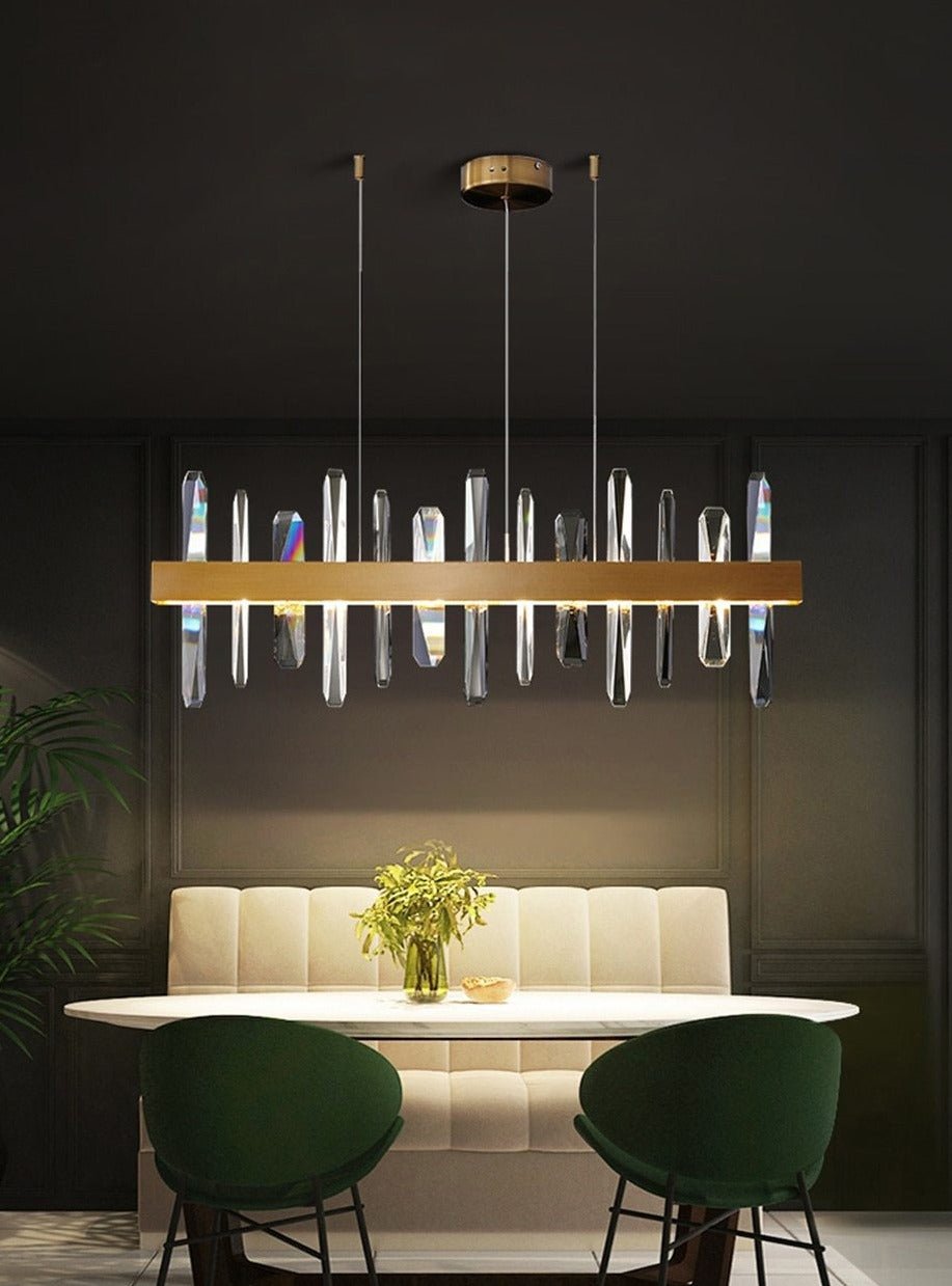 Rectangular Crystal chandelier - Aleo Decor