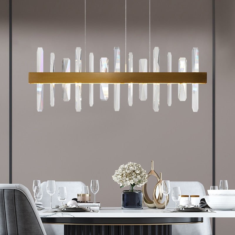 Rectangular Crystal chandelier - Aleo Decor