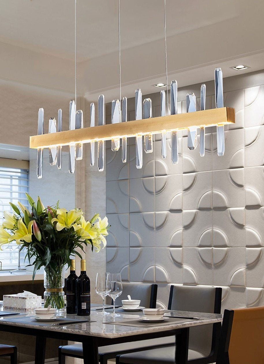 Rectangular Crystal chandelier - Aleo Decor