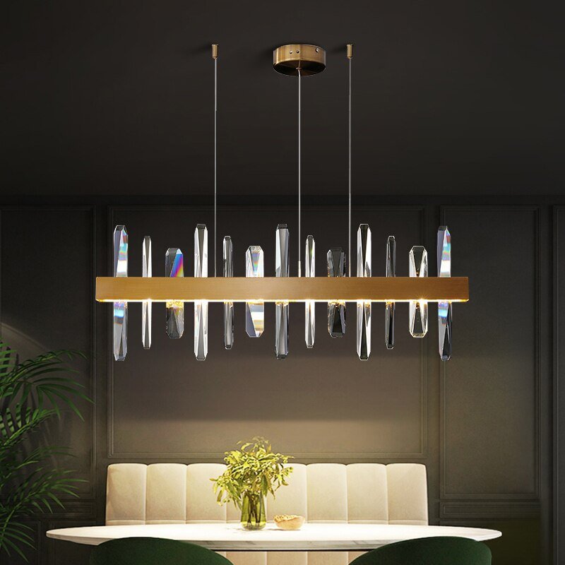 Rectangular Crystal chandelier - Aleo Decor