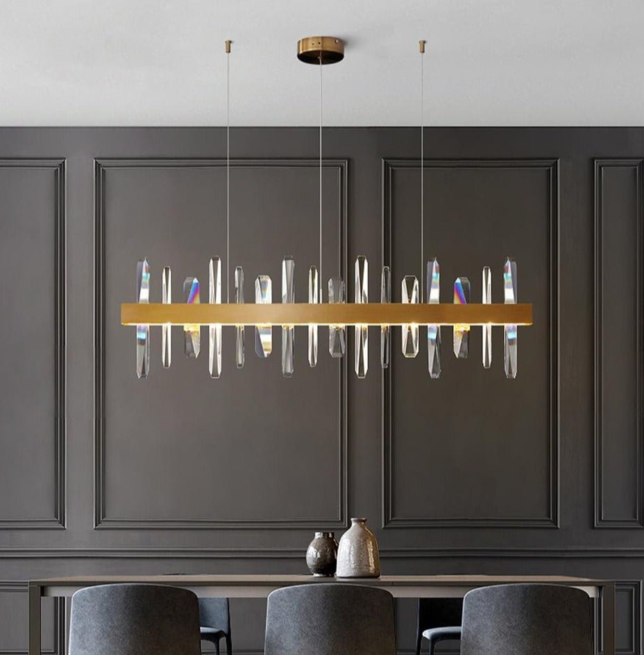 Rectangular Crystal chandelier - Aleo Decor