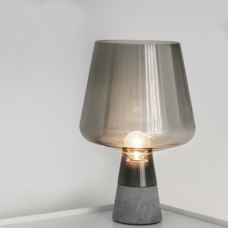 Smokey Glass Table Lamp - Aleo Decor