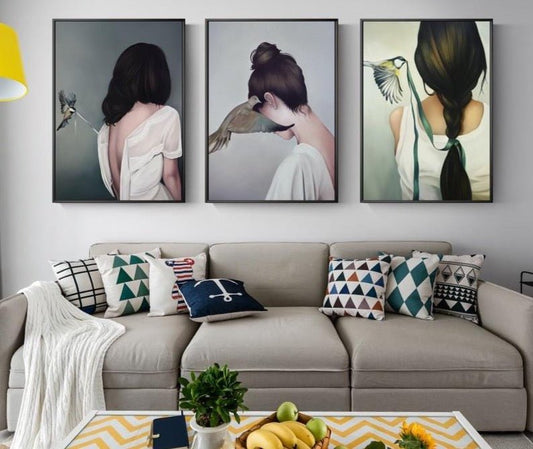 The Girl and a Bird - Aleo Decor